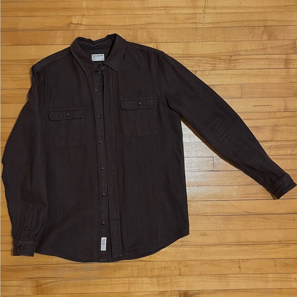 Frank & Oak Men's Plum Light Overshirt size Small